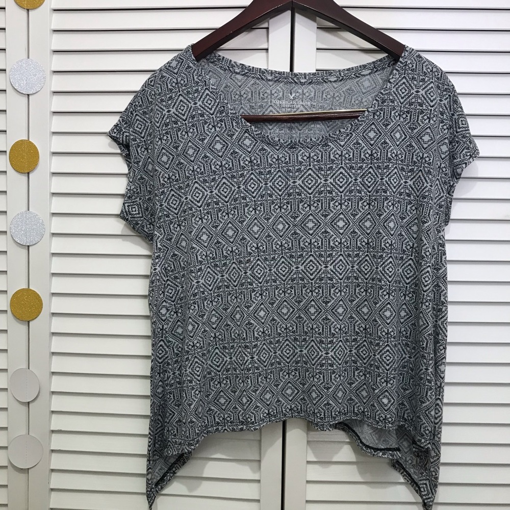 American Eagle patterned crop-top, size S